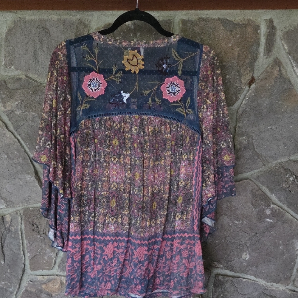 Anthropologie Multicolor Floral Blouse - Picture 3 of 3